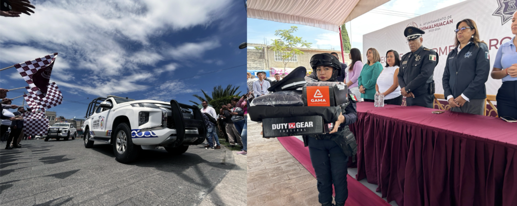 Policías de Chimalhuacán reciben grados de ascenso, uniformes y parque vehicular